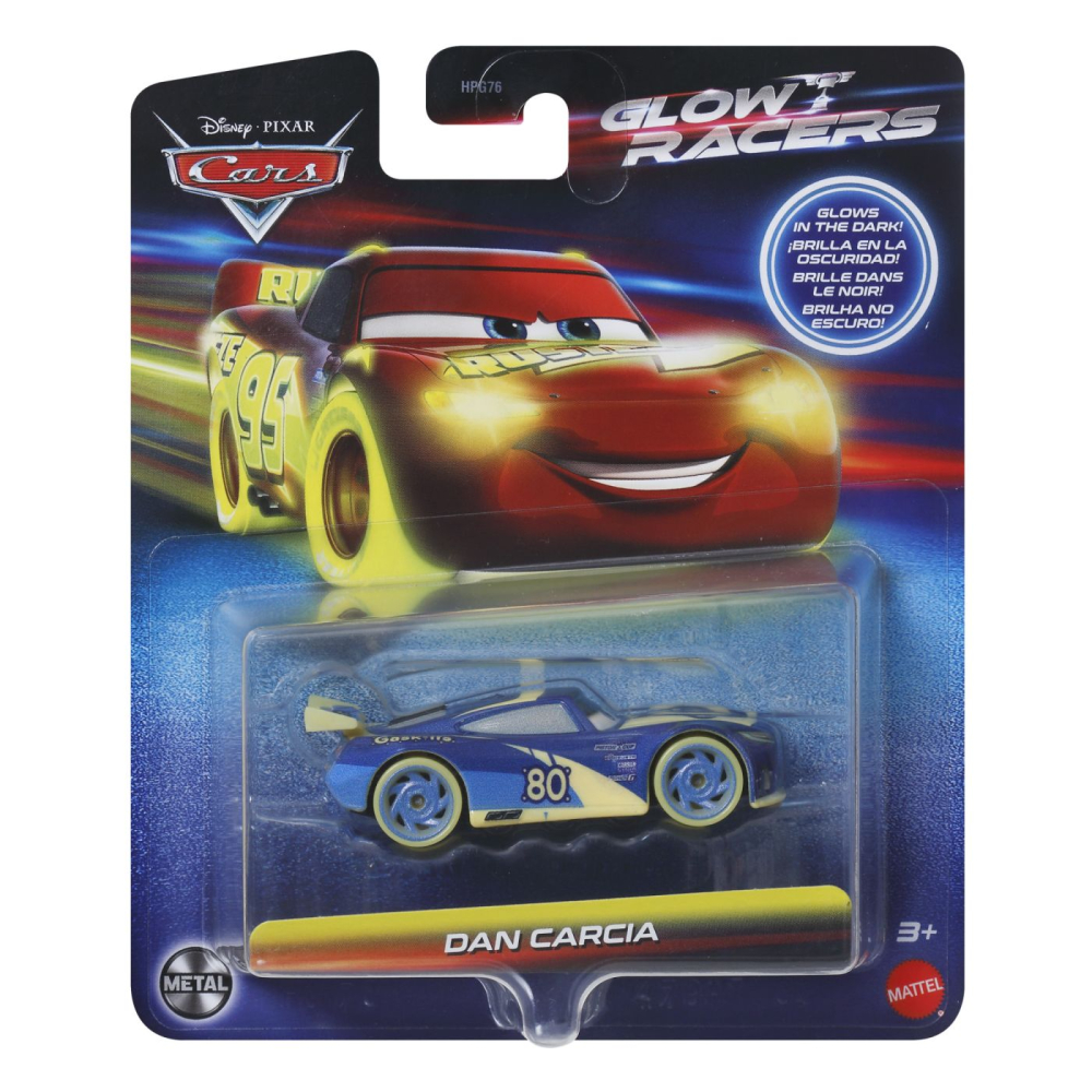 Cars Glow Racers Mattel Masinuta Metalica Luminoasa 1:55