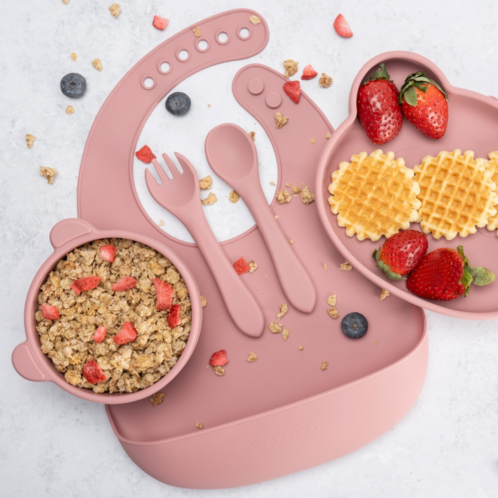 Set Diversificare AppeKids Panda, 5 Piese, Silicon - imagine 3