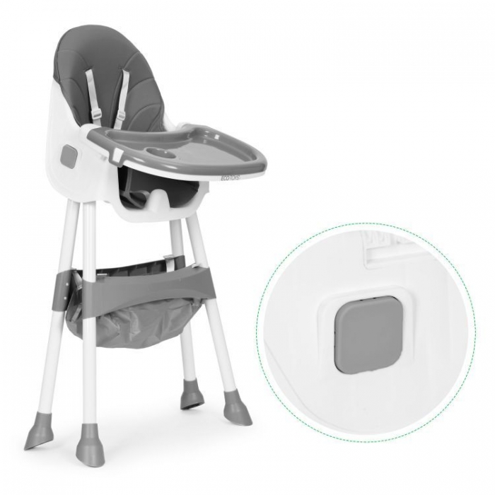 Scaun Masa Ecotoys HC521 Gri - Siguranță & Comfort - imagine 10