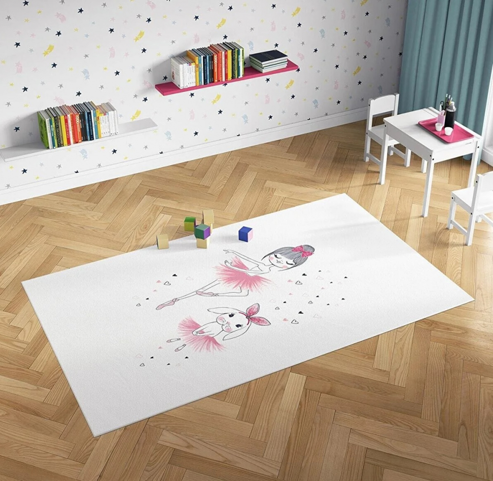 Covor Antiderapant Copii Balerina 150x200 Chilai - imagine 2