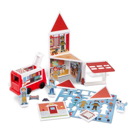 Set Magnetic Stația de Pompieri Melissa & Doug - imagine 2