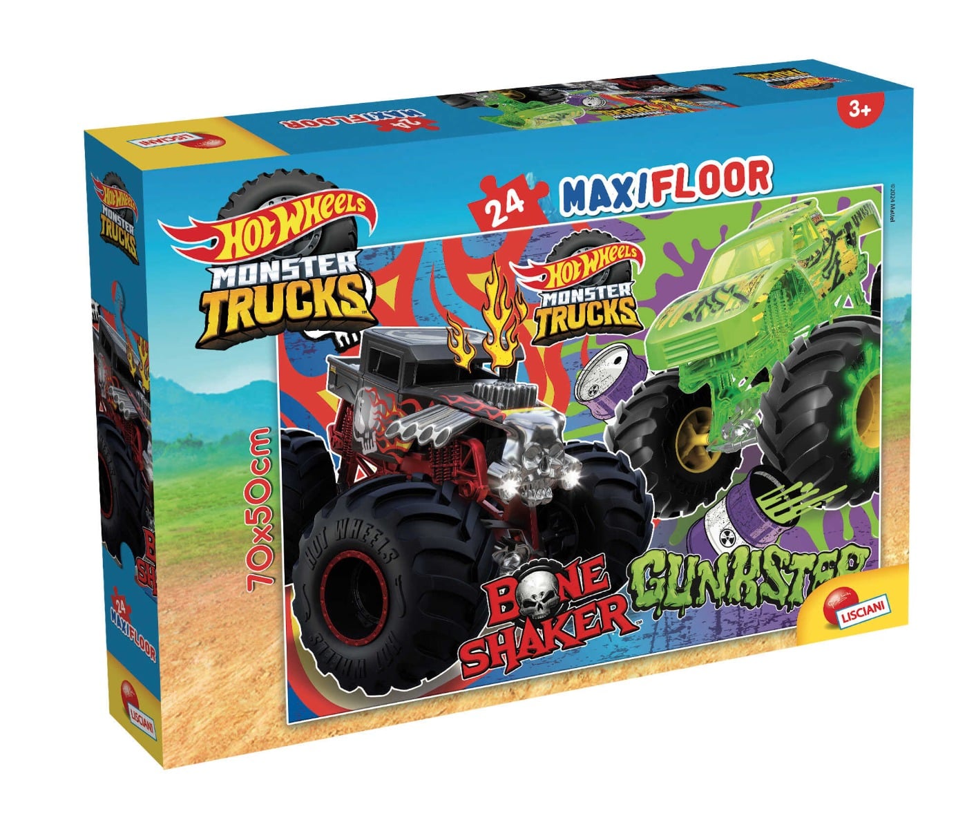 Puzzle Podea Lisciani Hot Wheels, 24 Piese