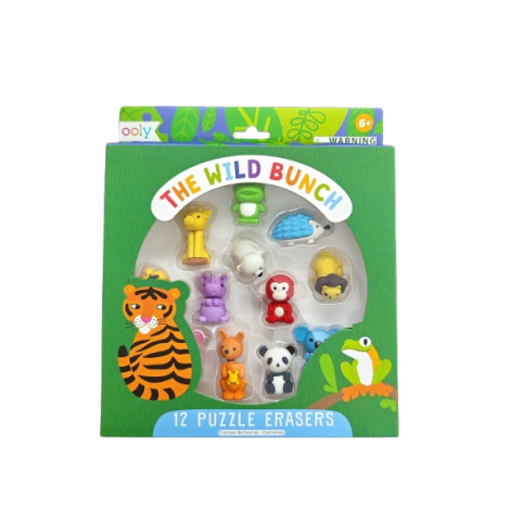 Radiere Puzzle Animale Ooly Set 12 buc