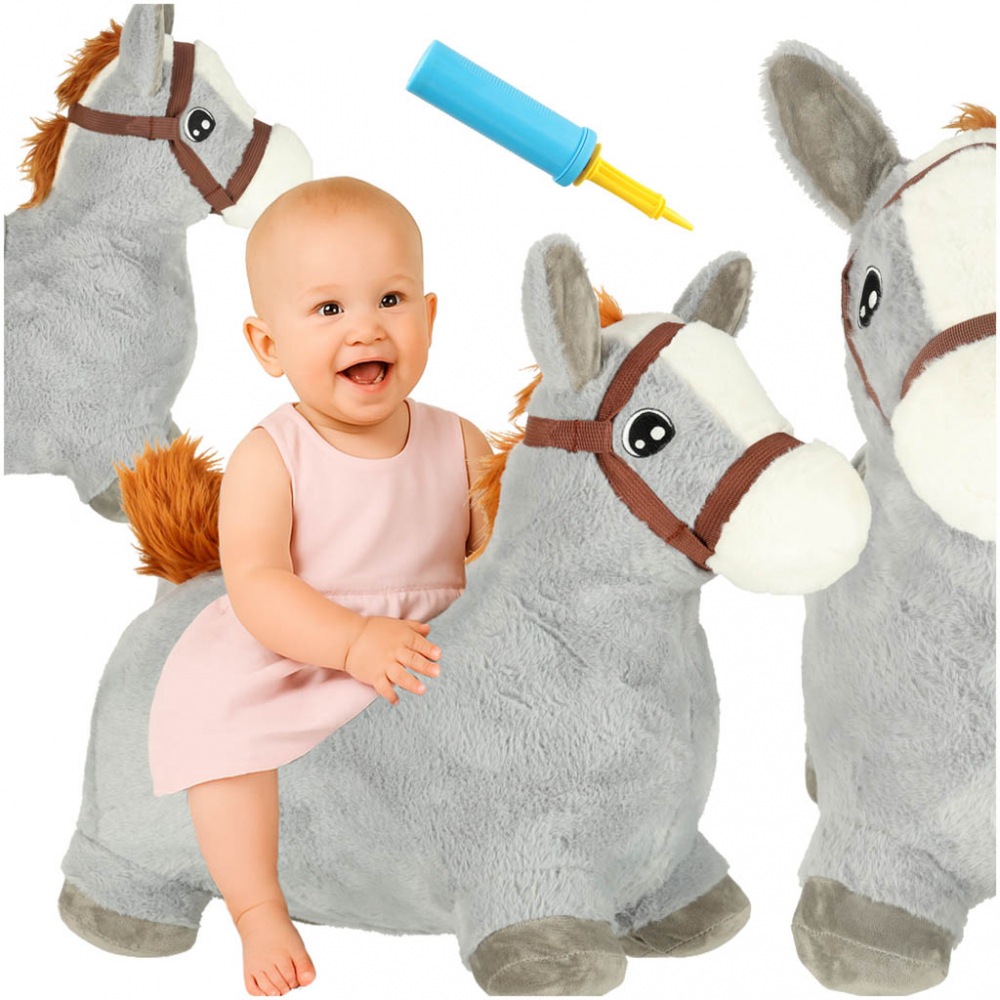 Calut Gonflabil Ikonka Grey - Jucarie Sarit Copii - imagine 12