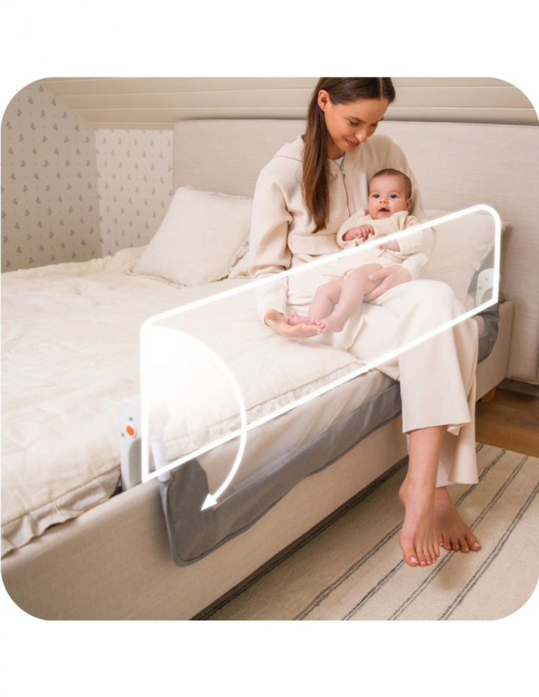 Bariera siguranță Momi Lexi XL - Protecție Pat Copil - imagine 4