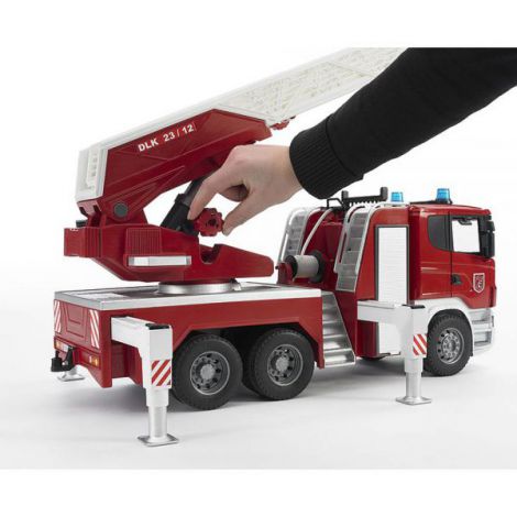 Camion Pompieri Scania Bruder cu Scara și Apă - imagine 2