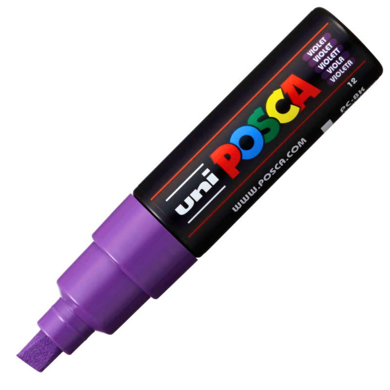 Marker Posca PC-8K Violet, Vârf 8mm Pentru Artă