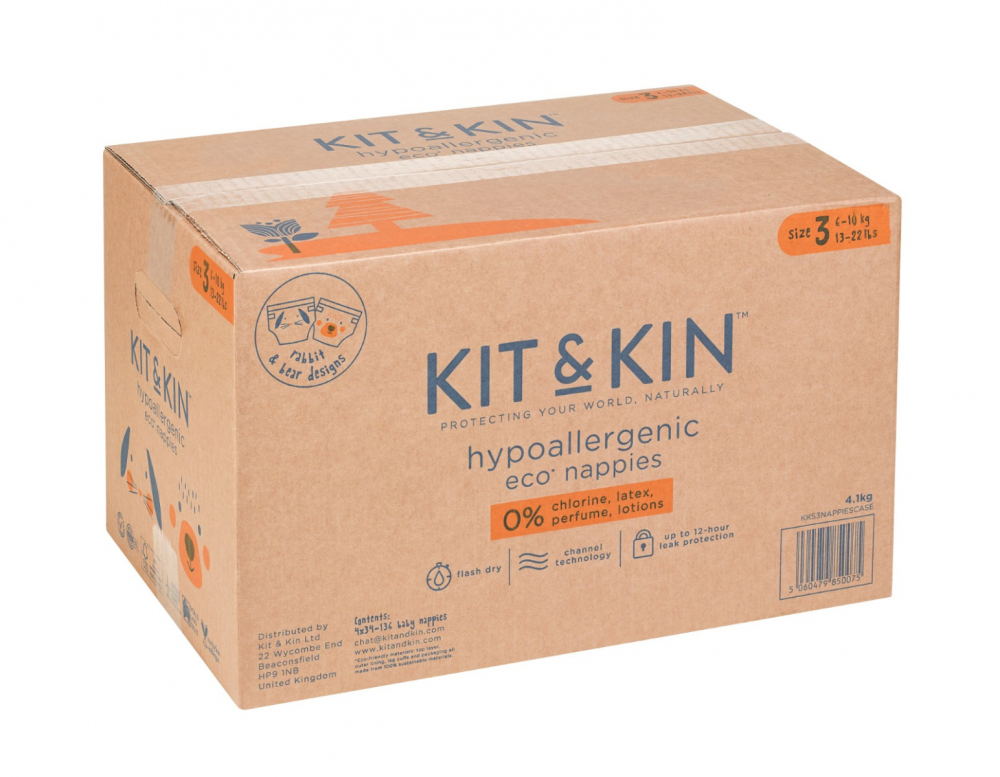 Scutece Eco KitKin Hipoalergenice 3 (128 buc) - imagine 4