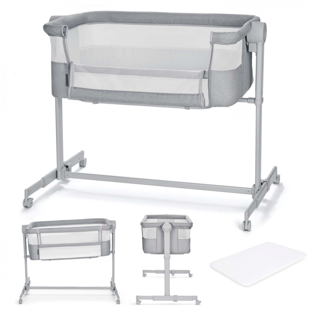 Patut Co-sleeper Kinderkraft Neste UP Grey - imagine 3