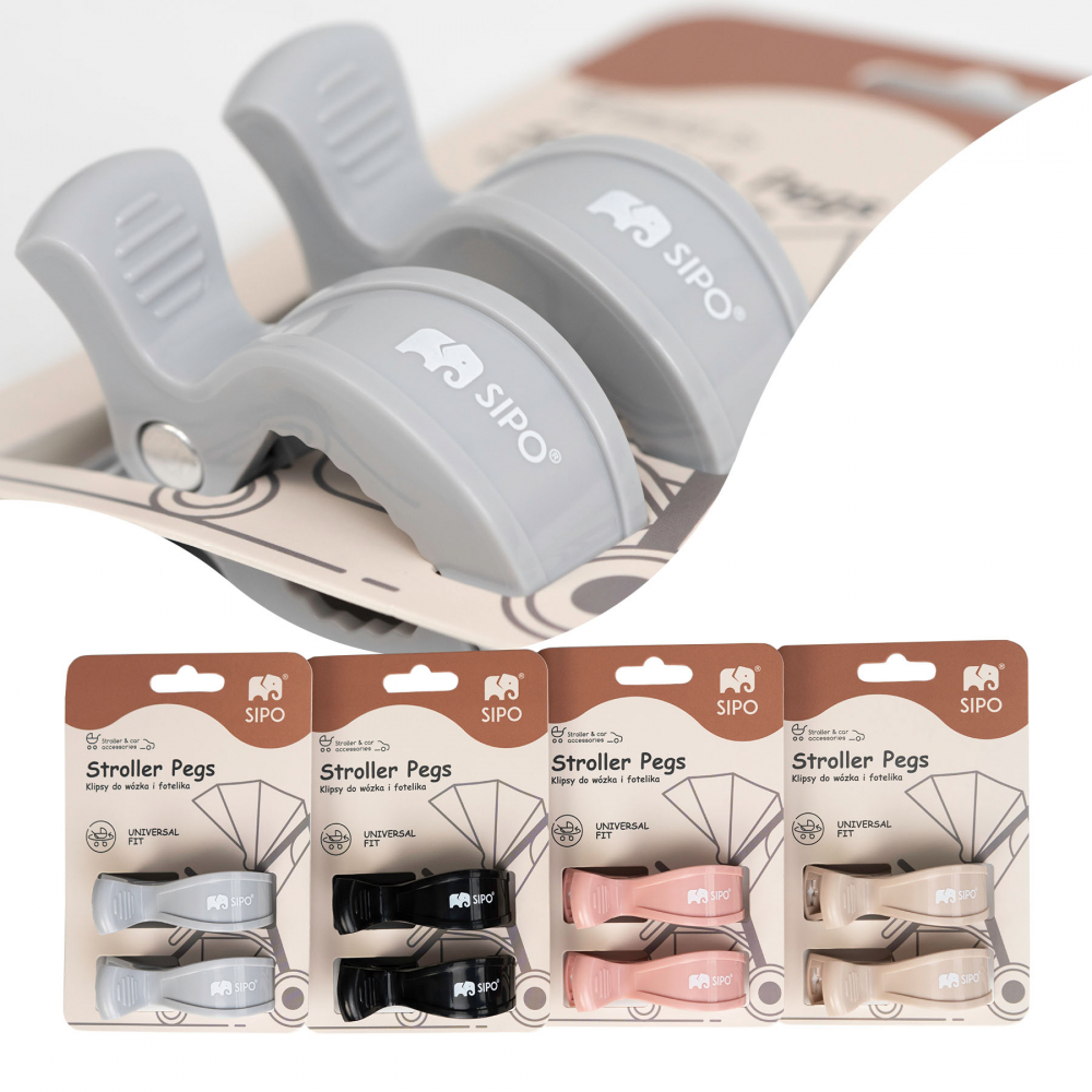 Set 2 cleme multifuncționale Sipo Grey - imagine 2