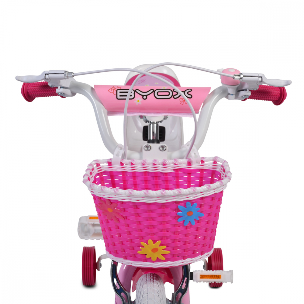 Coș Bicicletă Byox Flower Pink, Montare Ușoară - imagine 4