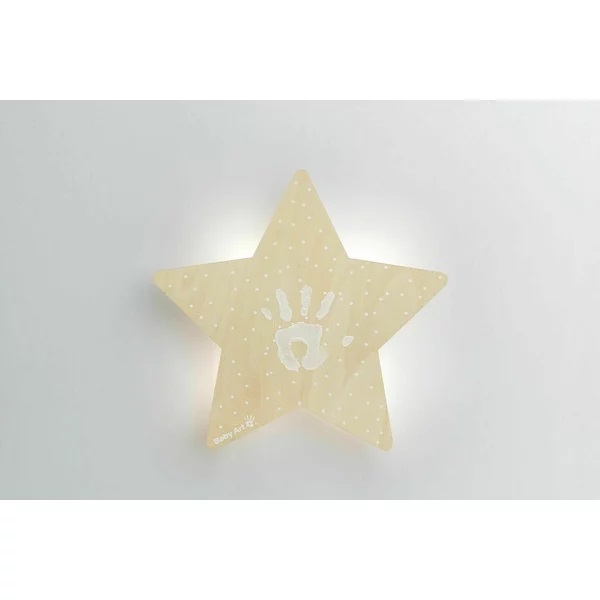 Lampa de veghe Baby Art Wooden - Stea LED