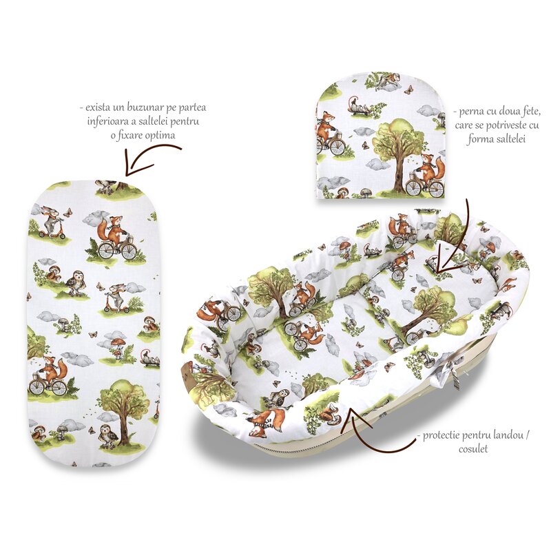Set Landou Qmini Fox - Confort Natural pentru Bebe