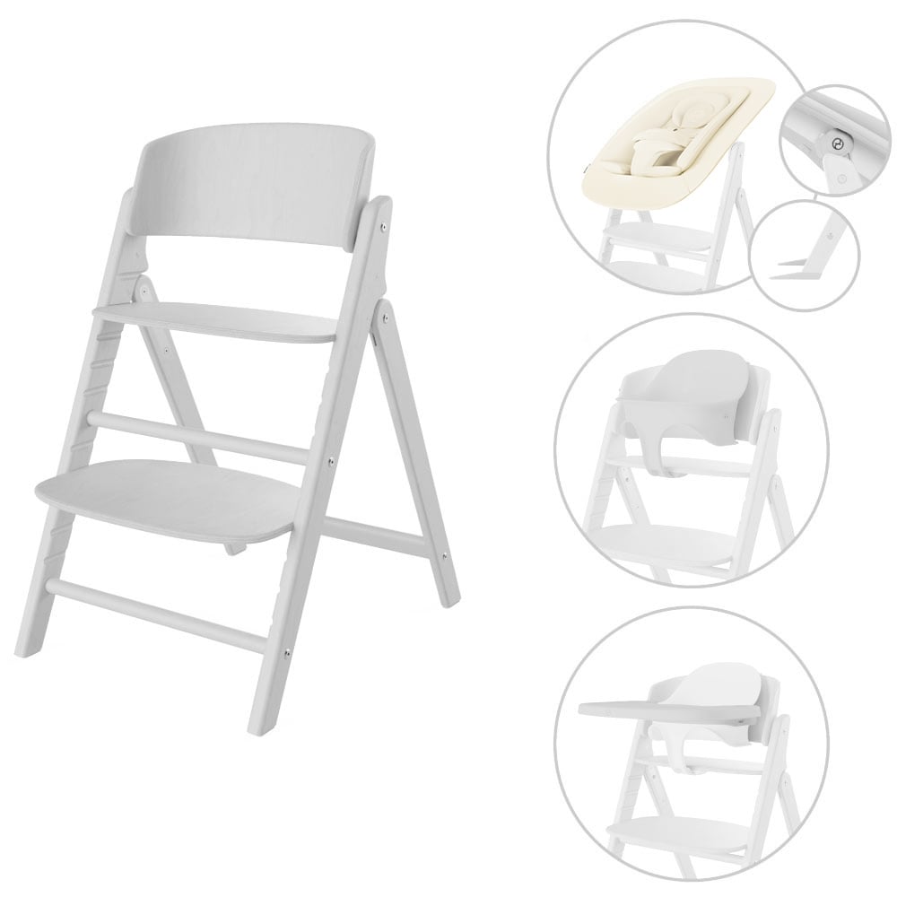 Scaun de masă Cybex Click Fold 4 în 1 All White
