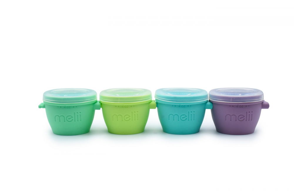 Set 4 Recipiente Silicon Melii SnapGo, 4x177ml