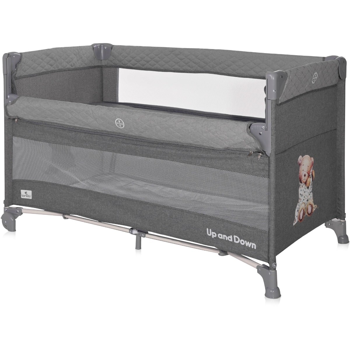 Patut pliabil Lorelli Up and Down, Cool Grey Bear