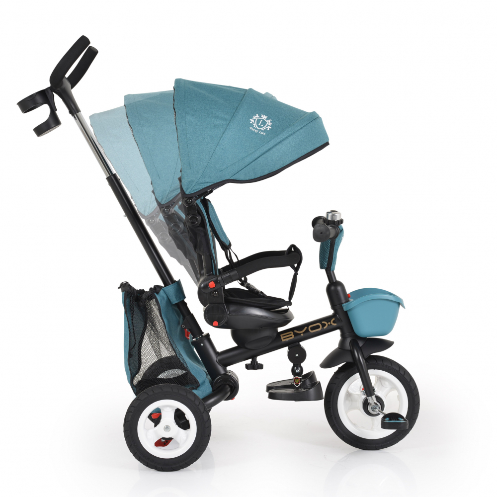 Tricicleta Byox Flexy Lux Turquoise, Pliabila - imagine 5