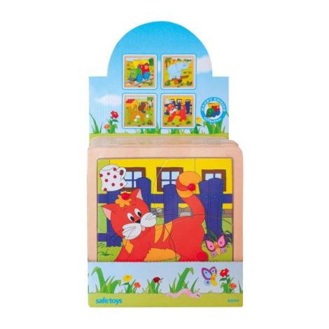 Woodyland Puzzle Lemn 4 Piese - Joc Educațional Copii