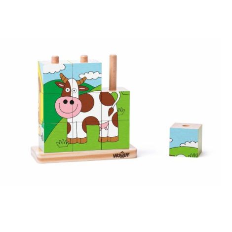 Puzzle Cuburi Woodyland - Dezvoltă Creativitatea - imagine 3
