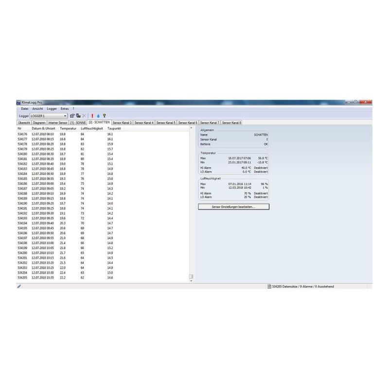 KLIMALOGG PRO TFA - Termo-higrometru profesional Data Logger - imagine 5
