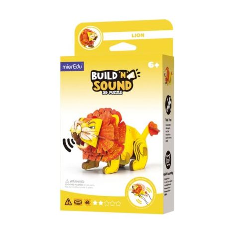 Puzzle 3D Leu cu Sunete Mieredu | 58 Piese