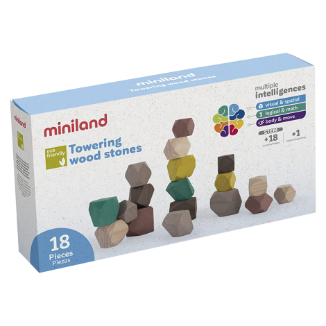 Joc educativ Wood Stones Miniland, Dezvoltare Motricitate