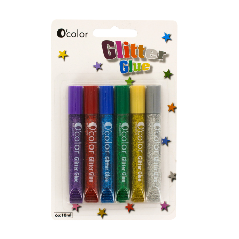 Set 6 Flacoane Lipici Glitter Ocolor