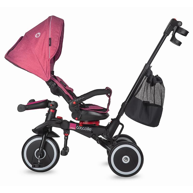 Tricicleta Coccolle Vispo Magenta | Multifuncțională Pliabilă - imagine 7