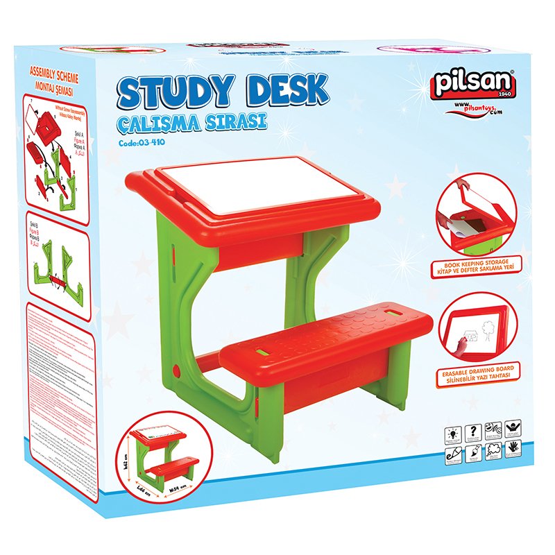 Masuta Studiu Pilsan Red | Scriere + Depozitare