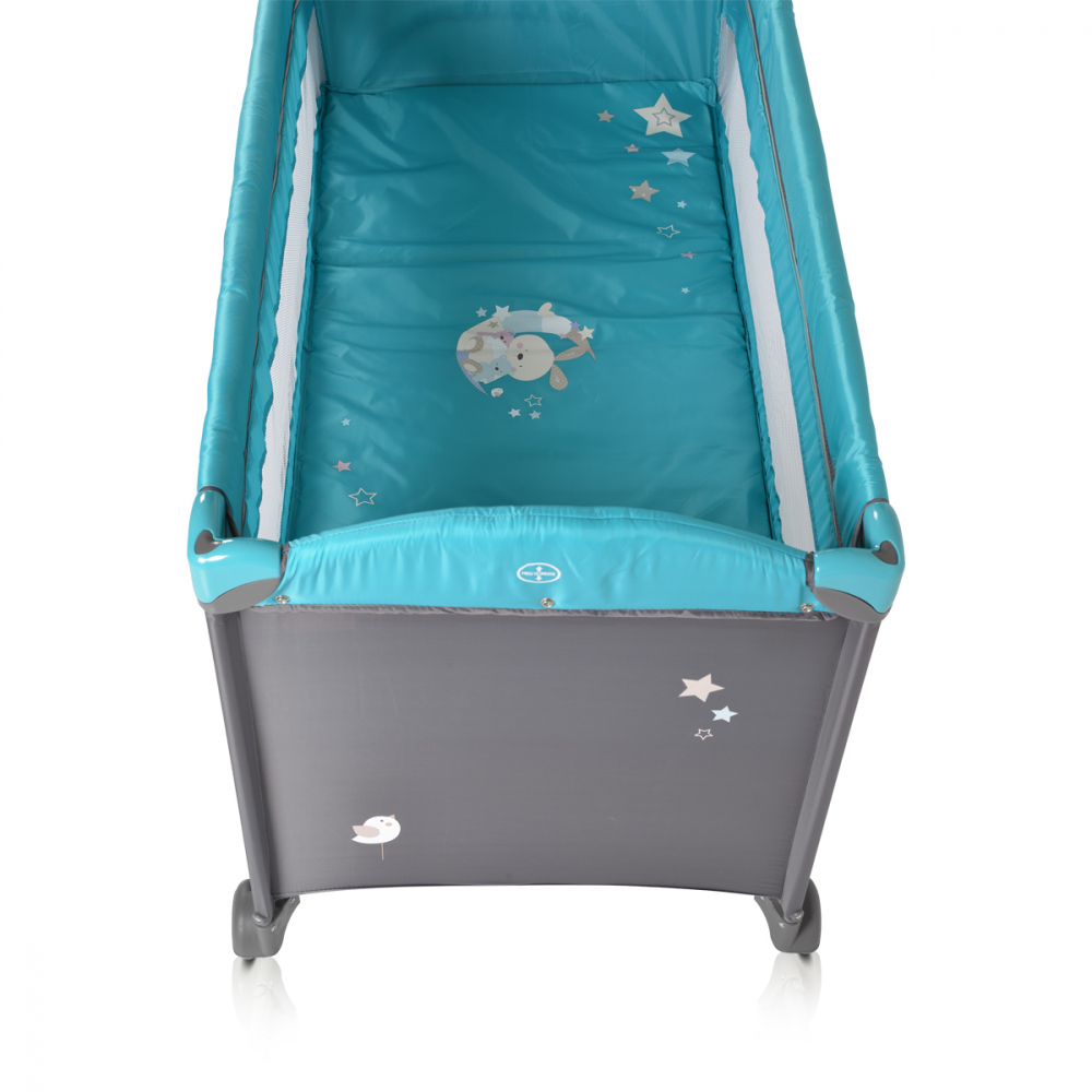 Patut Pliabil Moni Sleepy 2in1 Turcoaz - 540 lei - imagine 3
