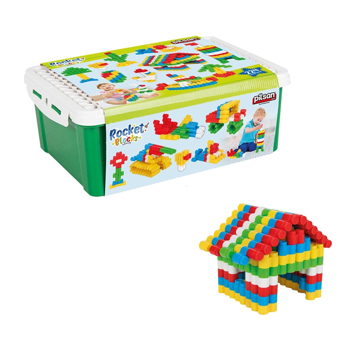 Set Constructie Cilindrica Pilsan, 224 Piese