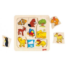 Puzzle Lemn Goki Casutele Animalelor - imagine 3