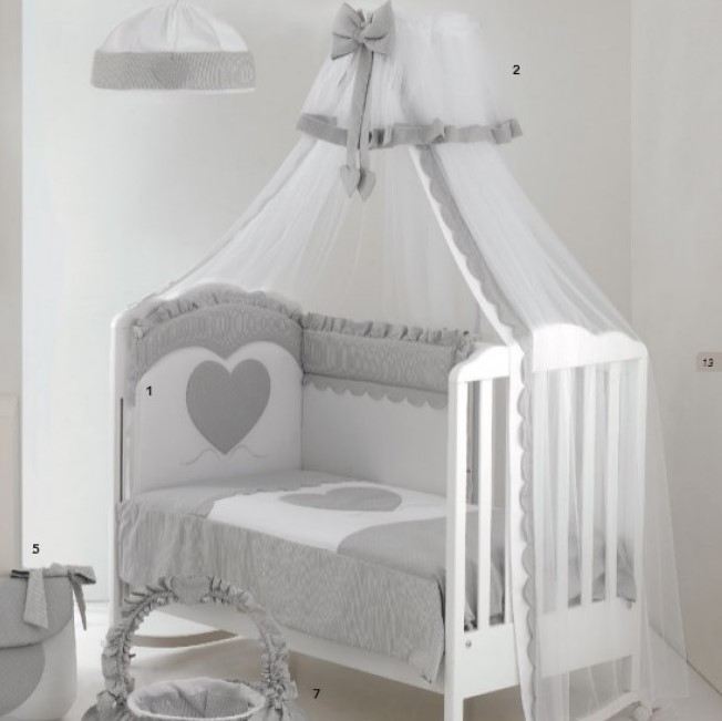 Set Lenjerie Bebelusi Raffaello - Bumbac Brodat - imagine 4