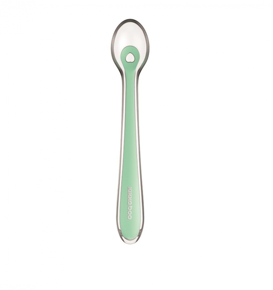 Linguriță Silicon KikkaBoo Mint, Ergonomică