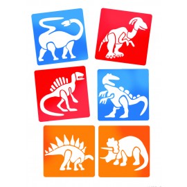 Set 6 Sabloane Dinozauri Playbox pentru Creativitate - imagine 2