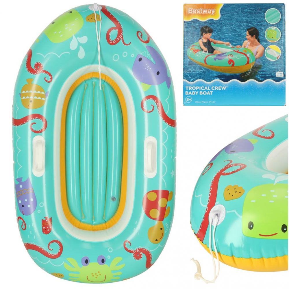 Barca gonflabila Ocean Animals Bestway, 119x79 cm