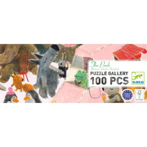 Puzzle Djeco Fiesta Animalelor 100 Piese - imagine 2