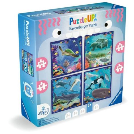 Puzzle Up Animale Marine 4in1 Ravensburger - imagine 2