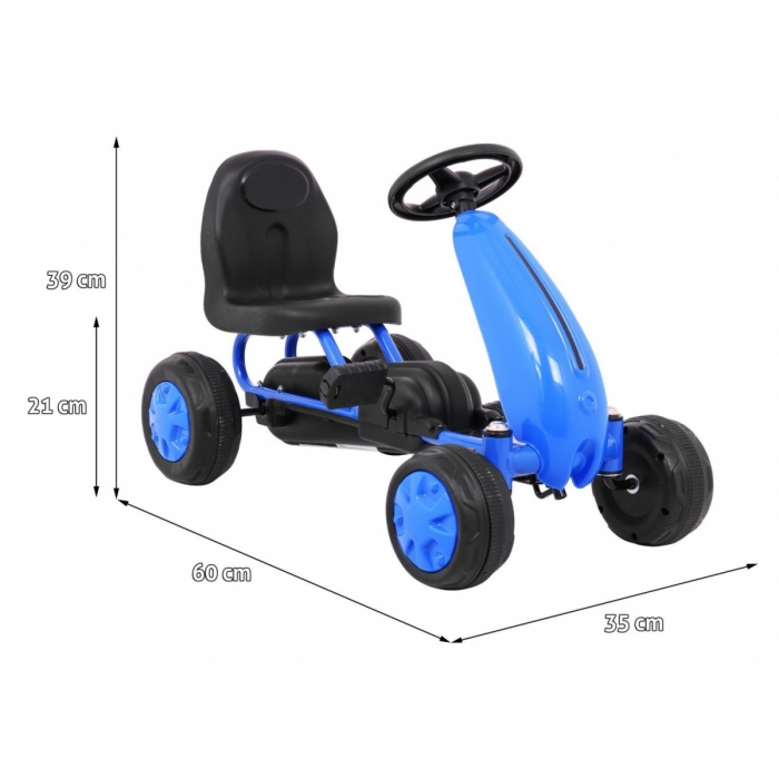 Kart cu Pedale Gokart Albastru - Distracție la Plimbare