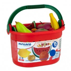 Miniland Cos cu Fructe, 15 piese, educativ - imagine 2
