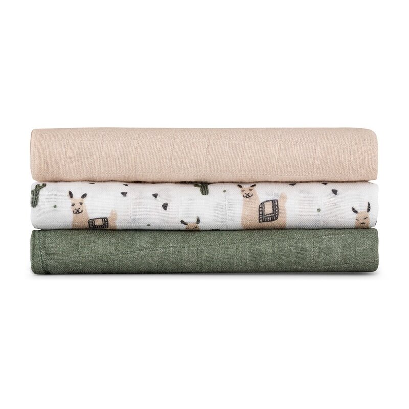 Set 3 scutece Petite&mars din muselina bambus - imagine 2