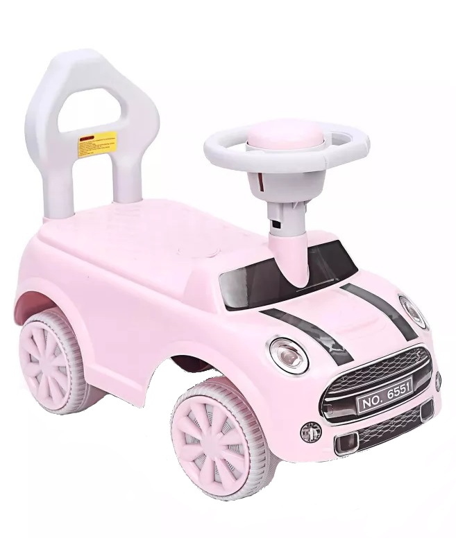 Masinuta Nicekids Mini Cooper Pink, fara pedale - imagine 9