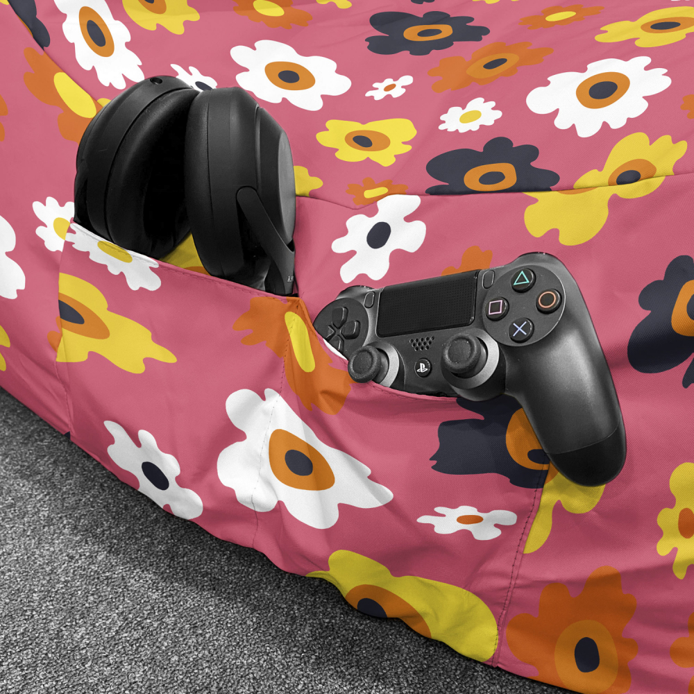 Fotoliu Puf Bean Bag XL Daisy Updeco Roz - imagine 5