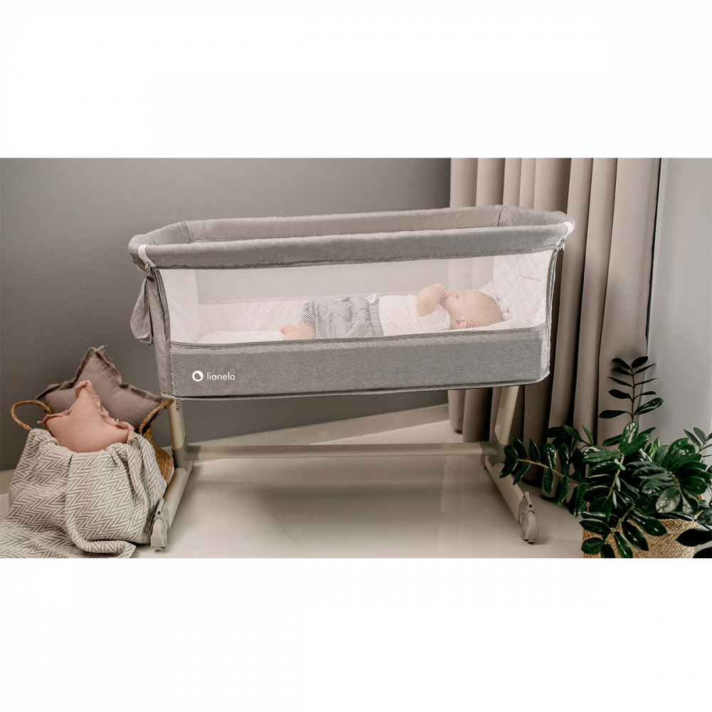Patut co-sleeper Lionelo Theo 2 in 1 Gri - imagine 11