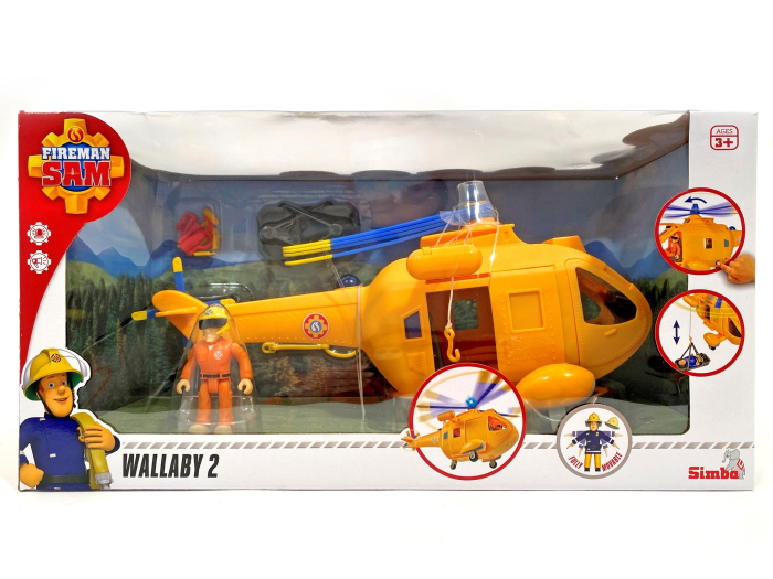Pompierul Sam Elicopter Wallaby II + Figurina Tom