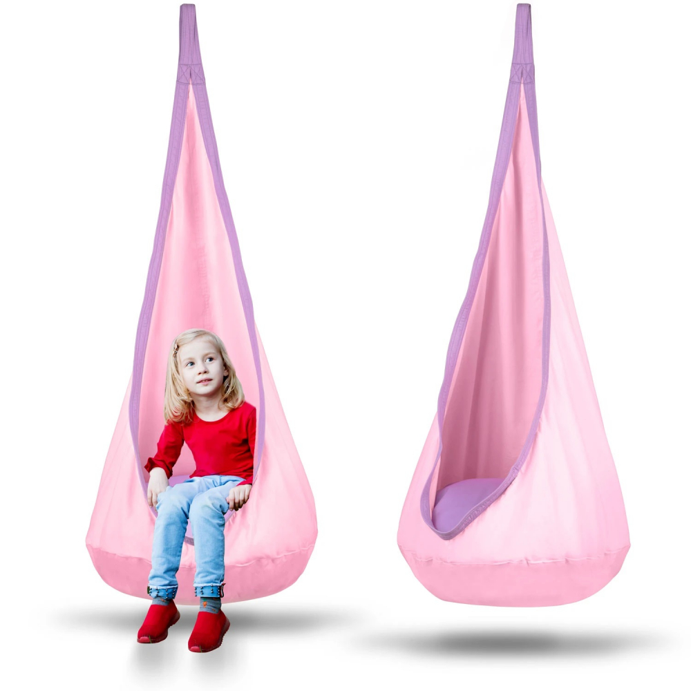 Hamac Cocoon Copii Neo-Sport, Roz, 80kg - imagine 4