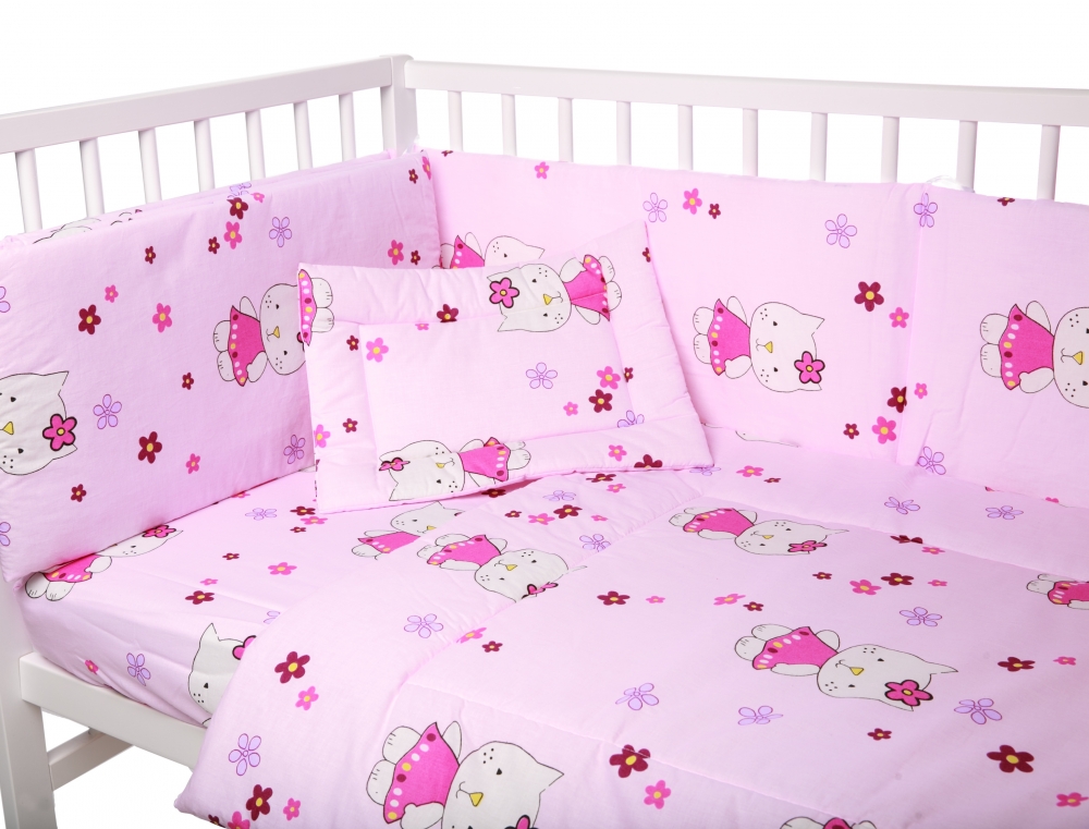 Lenjerie Patut 4 Piese Kitty Pink | Nichiduta