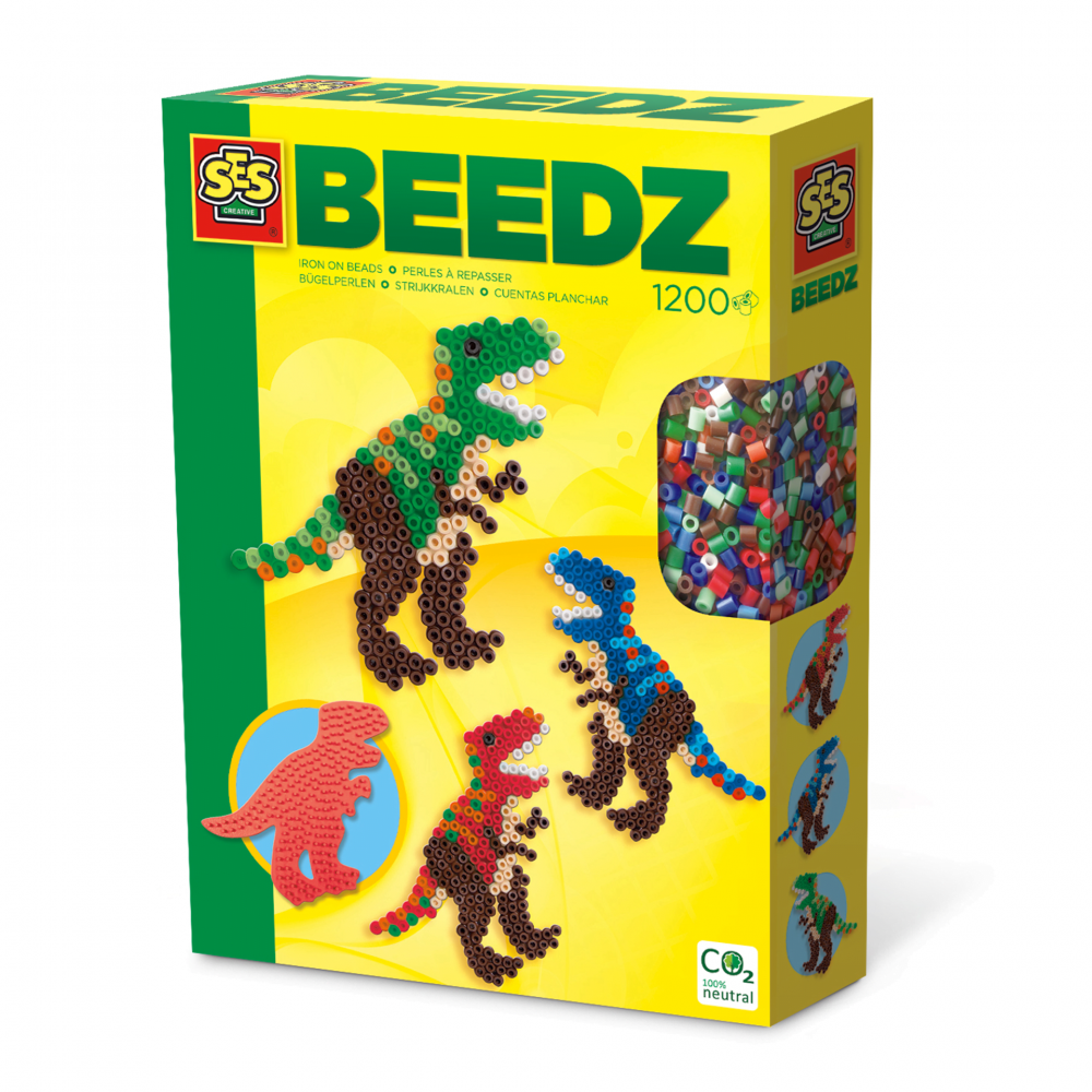 Set Creativ Margele de Calcat Ses Dinozaur T-Rex
