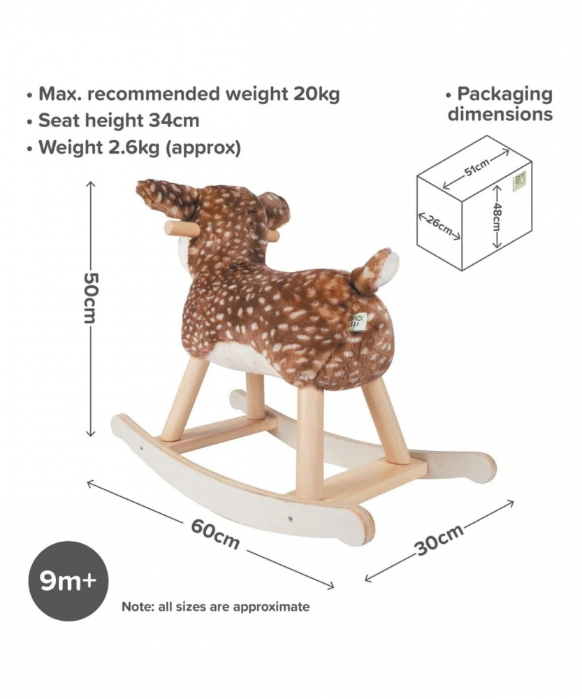 Balansoar Little Bird Willow Rocking Deer 9 luni+ - imagine 4
