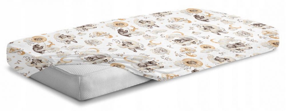 Cearceaf Copii Bumbac 100% BabyMam Sleepy Bears - imagine 3